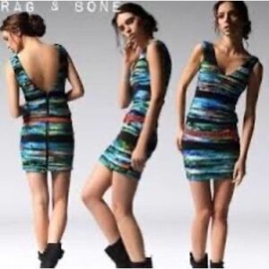 Rag & Bone Harley‎ Frayed Silk Dress Sz S